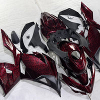 NT Aftermarket Injection ABS Plastic Fairing Fit for EX400 2018-2023 Red Forged Carbon Fiber Look S10