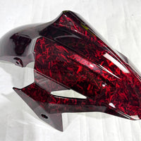 NT Aftermarket Injection ABS Plastic Fairing Fit for EX400 2018-2023 Red Forged Carbon Fiber Look S10