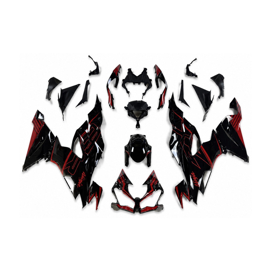 NT Fairing Fit for Kawasaki 2019-2023 ZX-6R N127- Burgundy Black | ABS Injection - 1