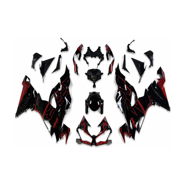 NT Fairing Fit for Kawasaki 2019-2023 ZX-6R N127- Burgundy Black | ABS Injection