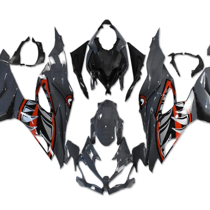 NT Aftermarket Injection ABS Plastic Fairing Fit for ZX6R 636 2019-2023 Gray Black Shark N016