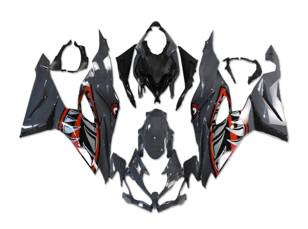 NT Fairing Fit for Kawasaki 2019-2023 ZX-6R N016- Gray Black Shark | ABS Injection