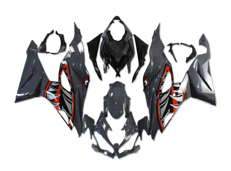 NT Fairing Fit for Kawasaki 2019-2023 ZX-6R N016- Gray Black Shark | ABS Injection