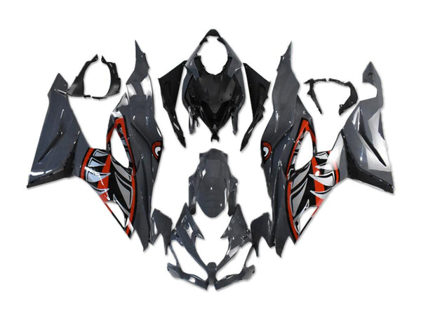 NT Aftermarket Injection ABS Plastic Fairing Fit for ZX6R 636 2019-2023 Gray Black Shark N016