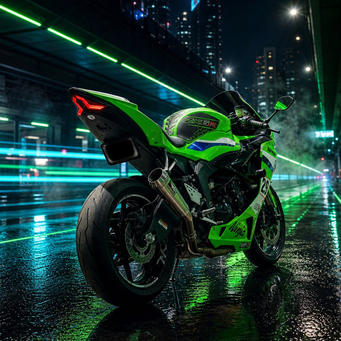 NT Aftermarket Injection ABS Plastic Fairing Fit for ZX6R 636 2019-2023 Green Black M01