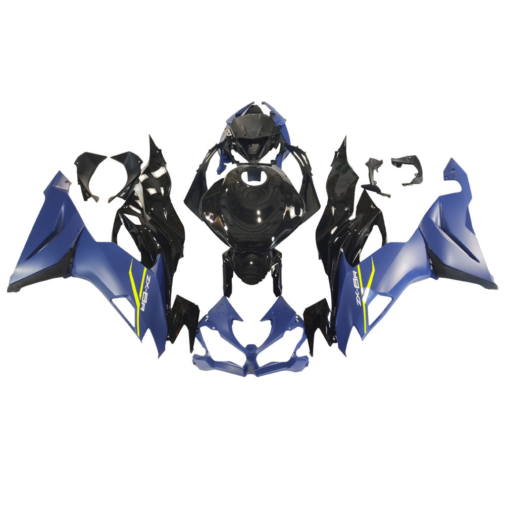 NT Fairing Fit for Kawasaki 2019-2023 ZX-6R T018- Blue Black | ABS Injection