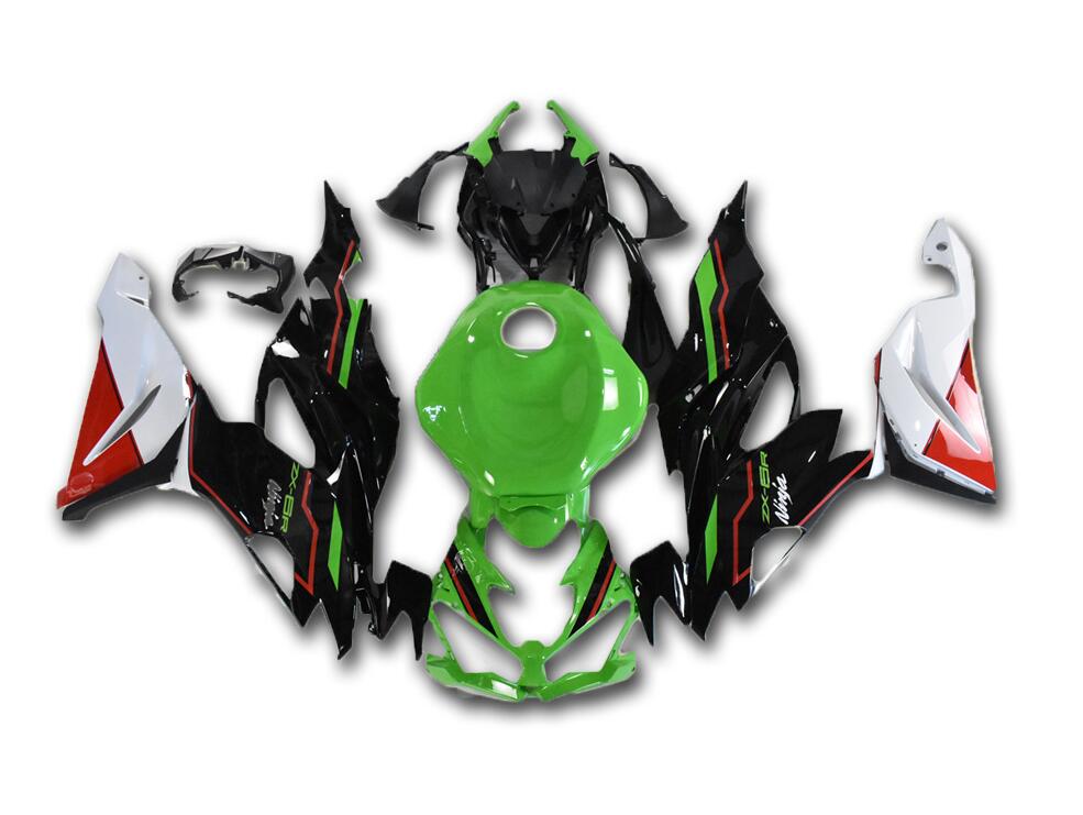 NT Fairing Fit for Kawasaki 2019-2023 ZX-6R T019- Green White Black | ABS Injection