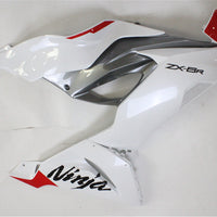 NT Aftermarket Injection ABS Plastic Fairing Fit for ZX6R 636 2019-2023 White Gray T045