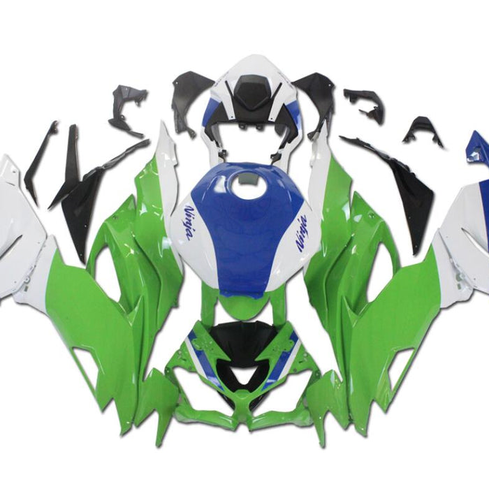 NT Aftermarket Injection ABS Plastic Fairing Fit for ZX6R 636 2019-2023 Green White Blue 40th Edition T067