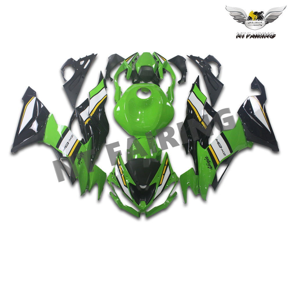 NT Fairing Fit for Kawasaki 2019-2023 ZX-6R T082- Green Black White | ABS Injection