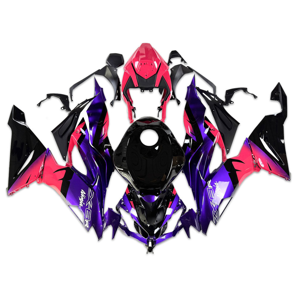NT Fairing Fit for Kawasaki 2019-2023 ZX-6R T106- Black Pink Purple | ABS Injection, US Stock
