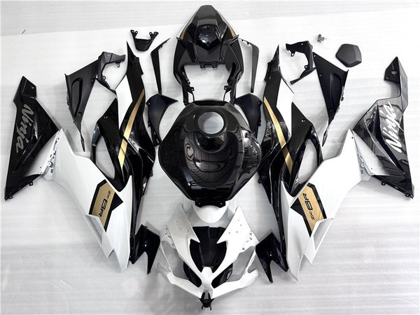 NT Aftermarket Injection ABS Plastic Fairing Fit for ZX6R 636 2019-2023 White Black T107