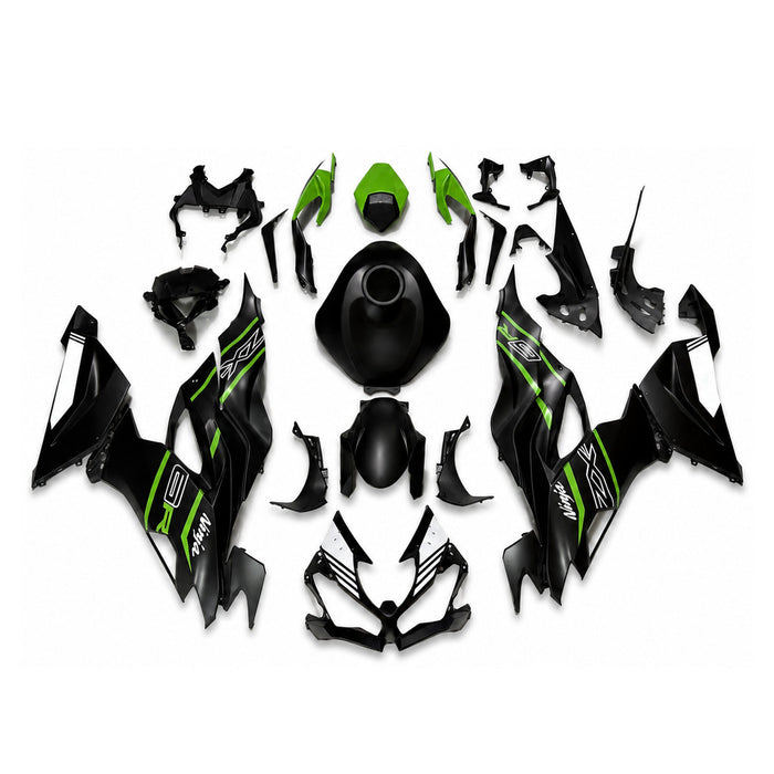 US STOCK NT Aftermarket Injection ABS Plastic Fairing Fit for KAWASAKI Ninja ZX6R 636 2019-2023 Matte Black Green N113 Available in CA
