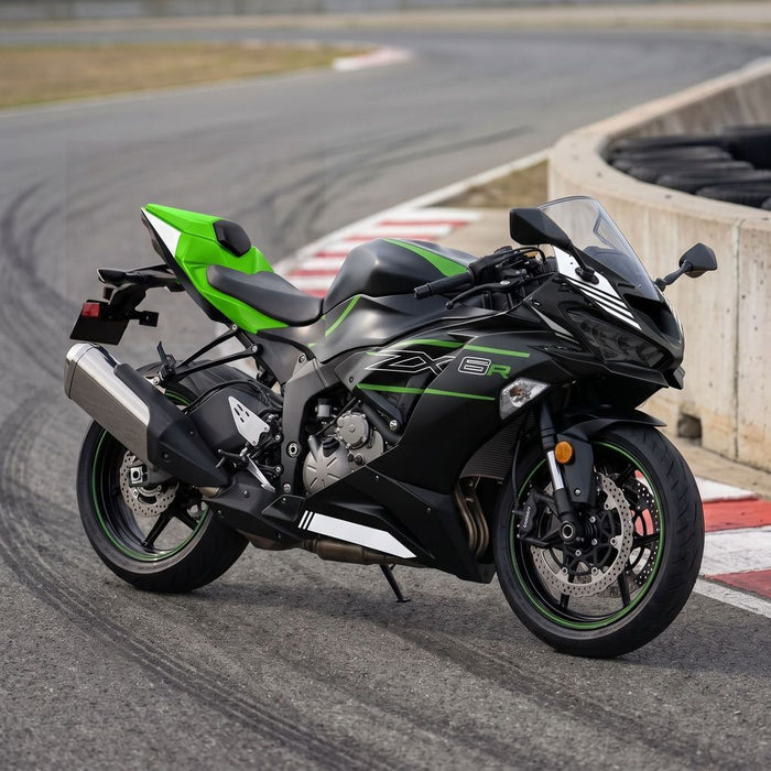 US STOCK NT Aftermarket Injection ABS Plastic Fairing Fit for KAWASAKI Ninja ZX6R 636 2019-2023 Matte Black Green N113 Available in CA