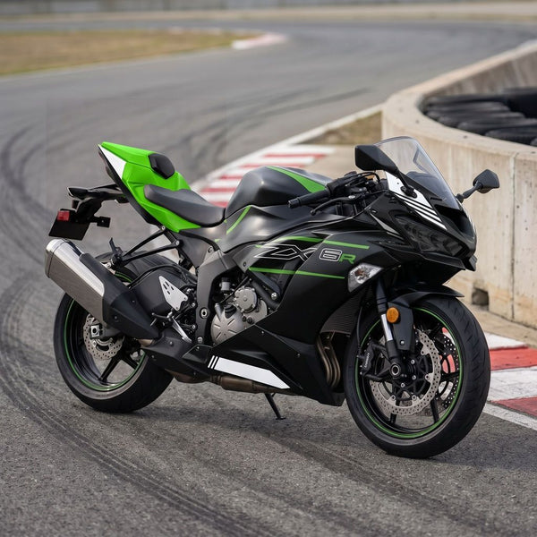 US STOCK NT Aftermarket Injection ABS Plastic Fairing Fit for KAWASAKI Ninja ZX6R 636 2019-2023 Matte Black Green N113 Available in CA