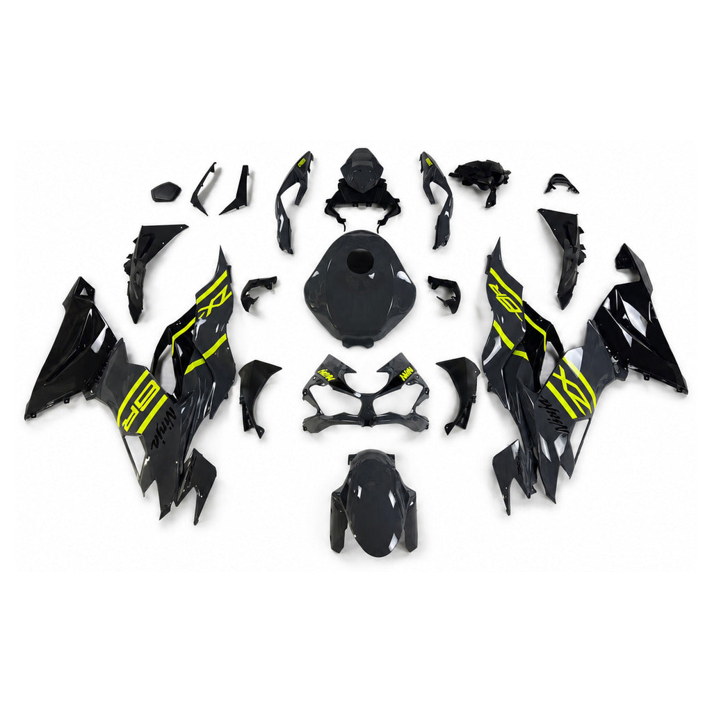 US STOCK NT Injection Mold New Kit Black Gray Neon ABS Fairing Fit for Kawasaki Ninja 2019-2023 ZX6R 636 N115 Available in CA