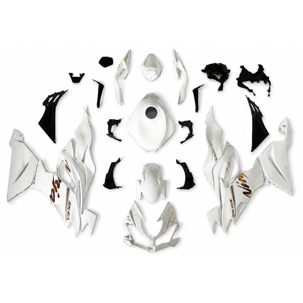 NT Fairing Fit for Kawasaki 2019-2023 ZX-6R T120- Gold White Black | ABS Injection - 1