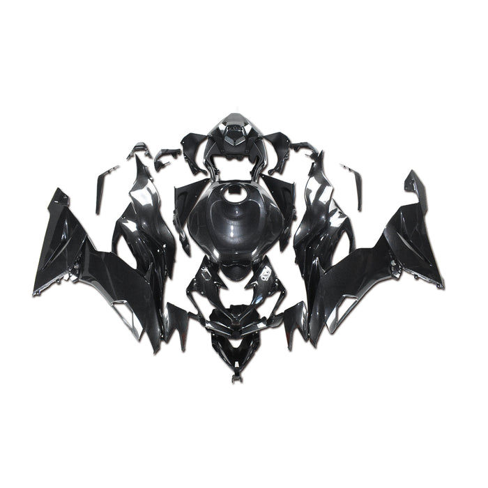 NT Aftermarket Injection ABS Plastic Fairing Fit for ZX6R 636 2019-2023 Carbon Fiber Look with Full Tank Cover U01