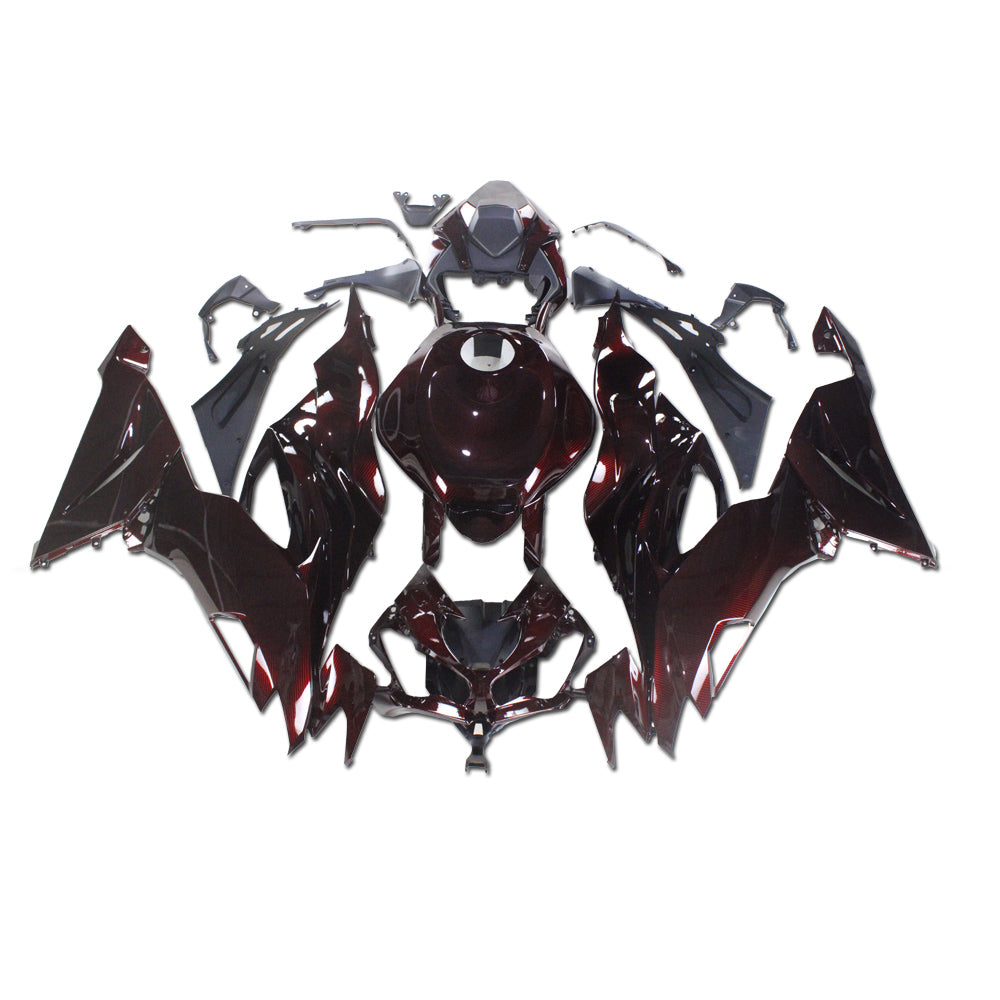 NT Fairing Fit for Kawasaki 2019-2023 ZX-6R N003- Red Carbon Fiber Look | ABS Injection