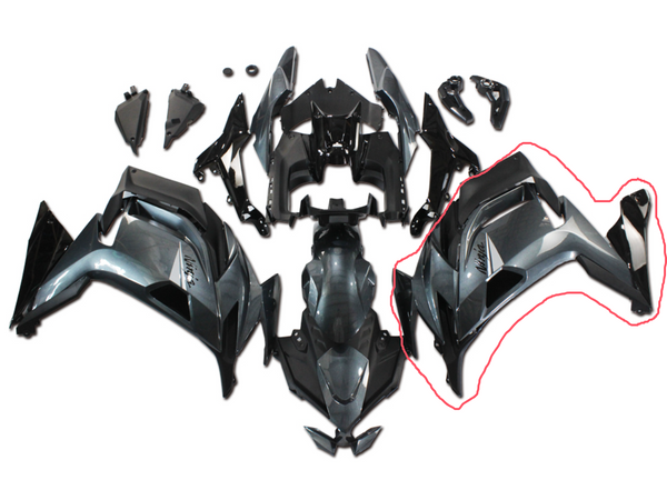 Aftermarket ABS Plastic Left Side Fairing Fit for EX650R 2020-2025