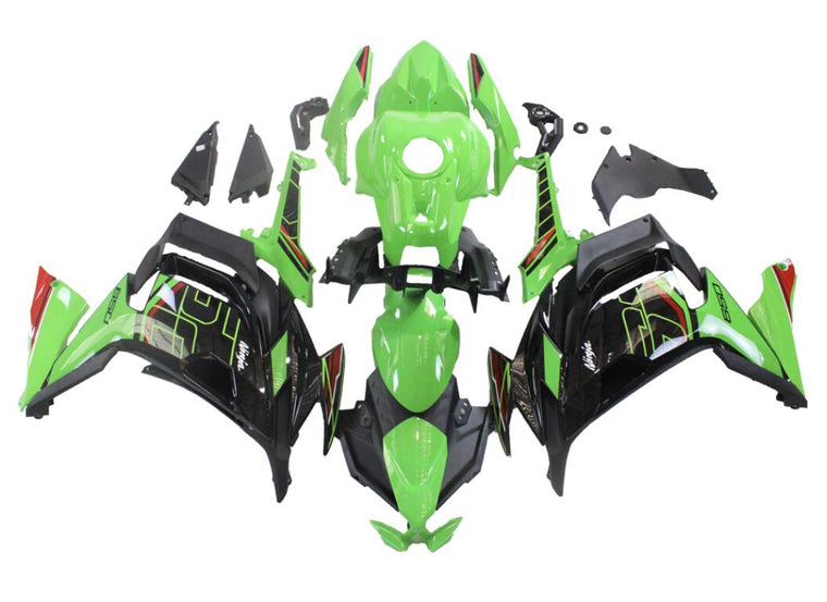 NT Fairing Fit for Kawasaki 2020-2025 EX650R T040- Green Black | ABS Injection