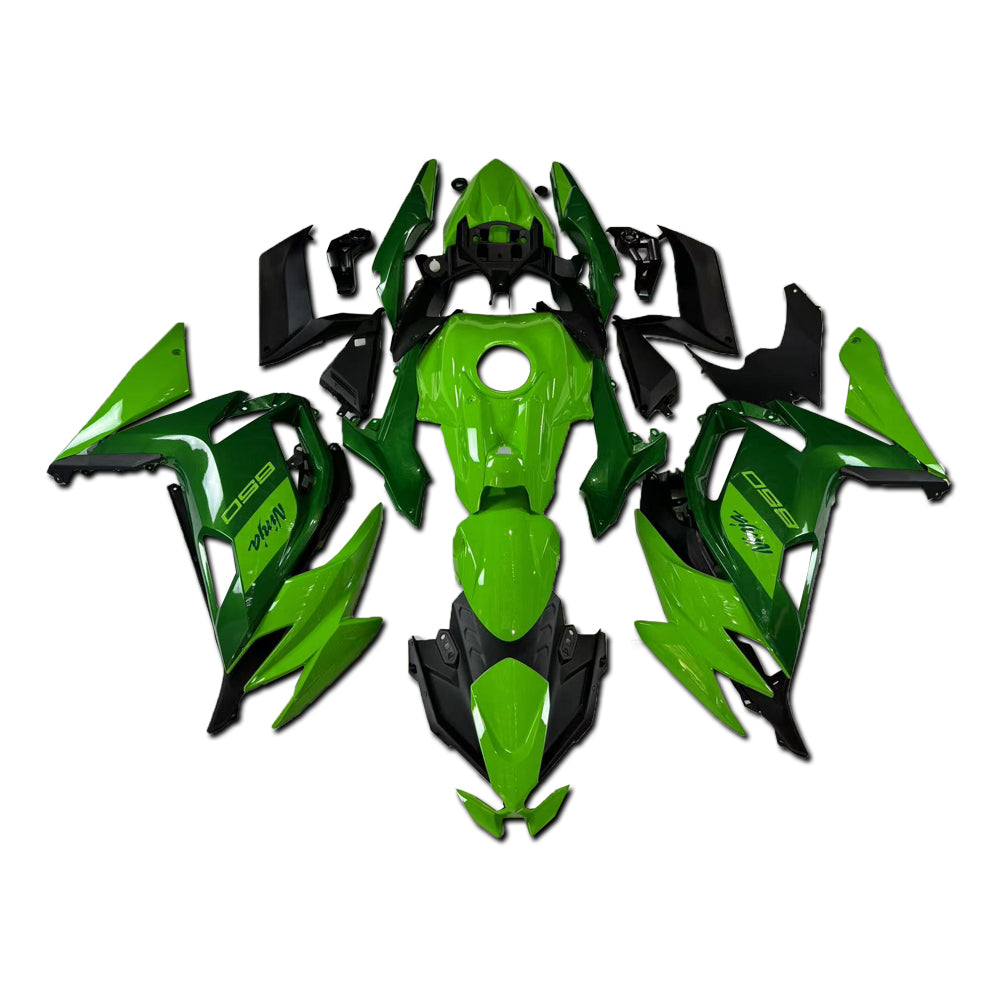 NT Fairing Fit for Kawasaki 2020-2025 EX650R U058- Green Black | ABS Injection