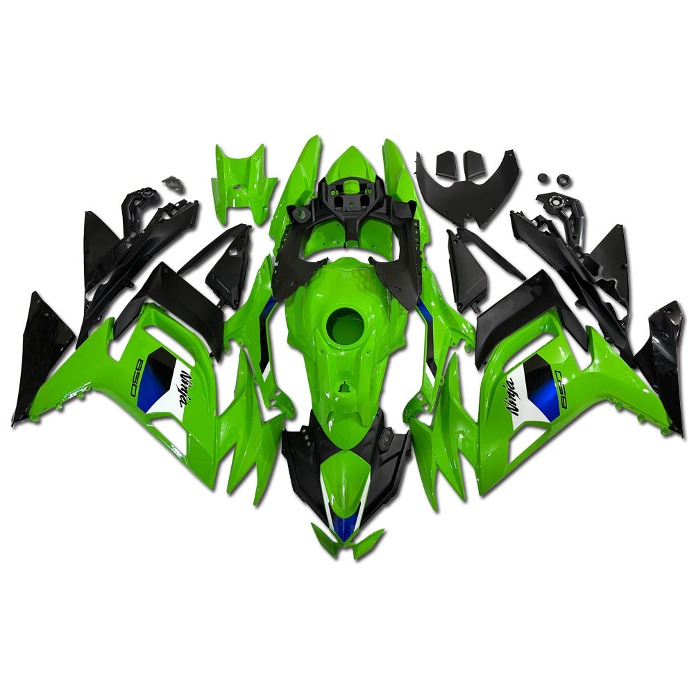 NT Fairing Fit for Kawasaki 2020-2025 EX650R T084- Green Black | ABS Injection