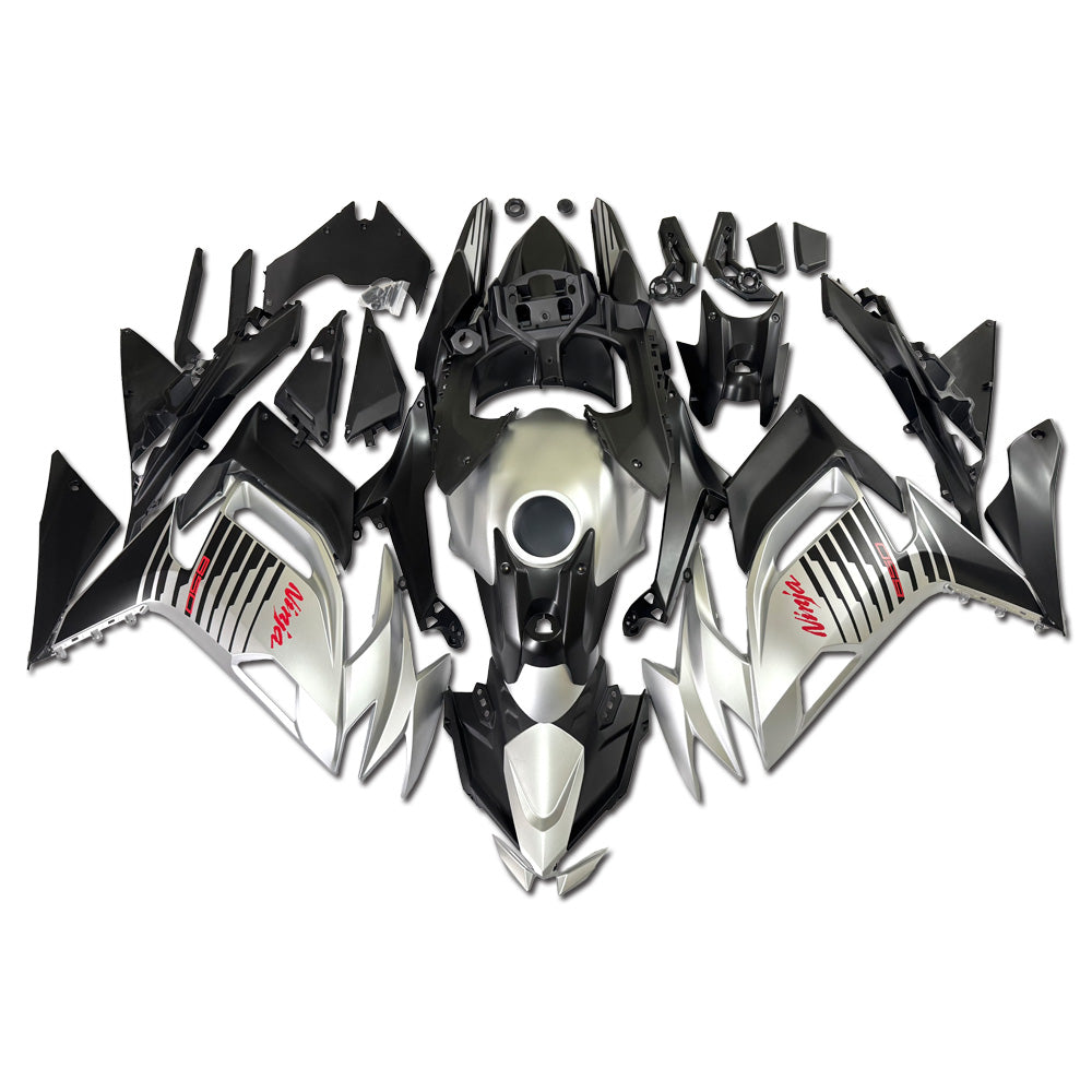 NT Fairing Fit for Kawasaki 2020-2025 EX650R T085- Silver Black | ABS Injection