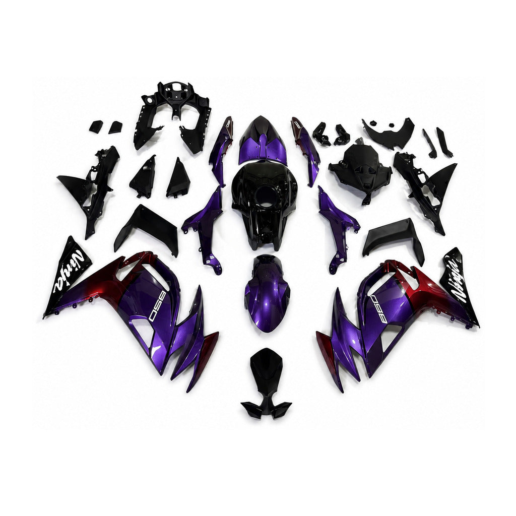 NT Fairing Fit for Kawasaki 2020-2025 EX650R T102- Purple Burgundy Black | ABS Injection - 1