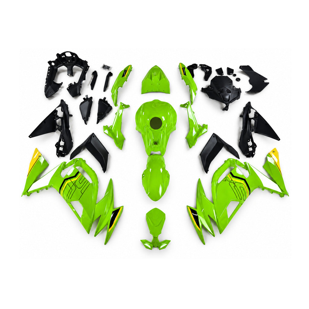 NT Fairing Fit for Kawasaki 2020-2025 EX650R T105- Green Black | ABS Injection - 1