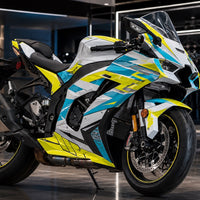NT Aftermarket ABS Plastic Injection Fairing Kit Fit for ZX10R 2021-2025 White Cyan Blue Yellow N037