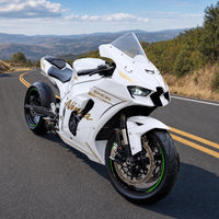 NT Aftermarket ABS Plastic Injection Fairing Kit Fit for ZX10R 2021-2025 White Gold T054