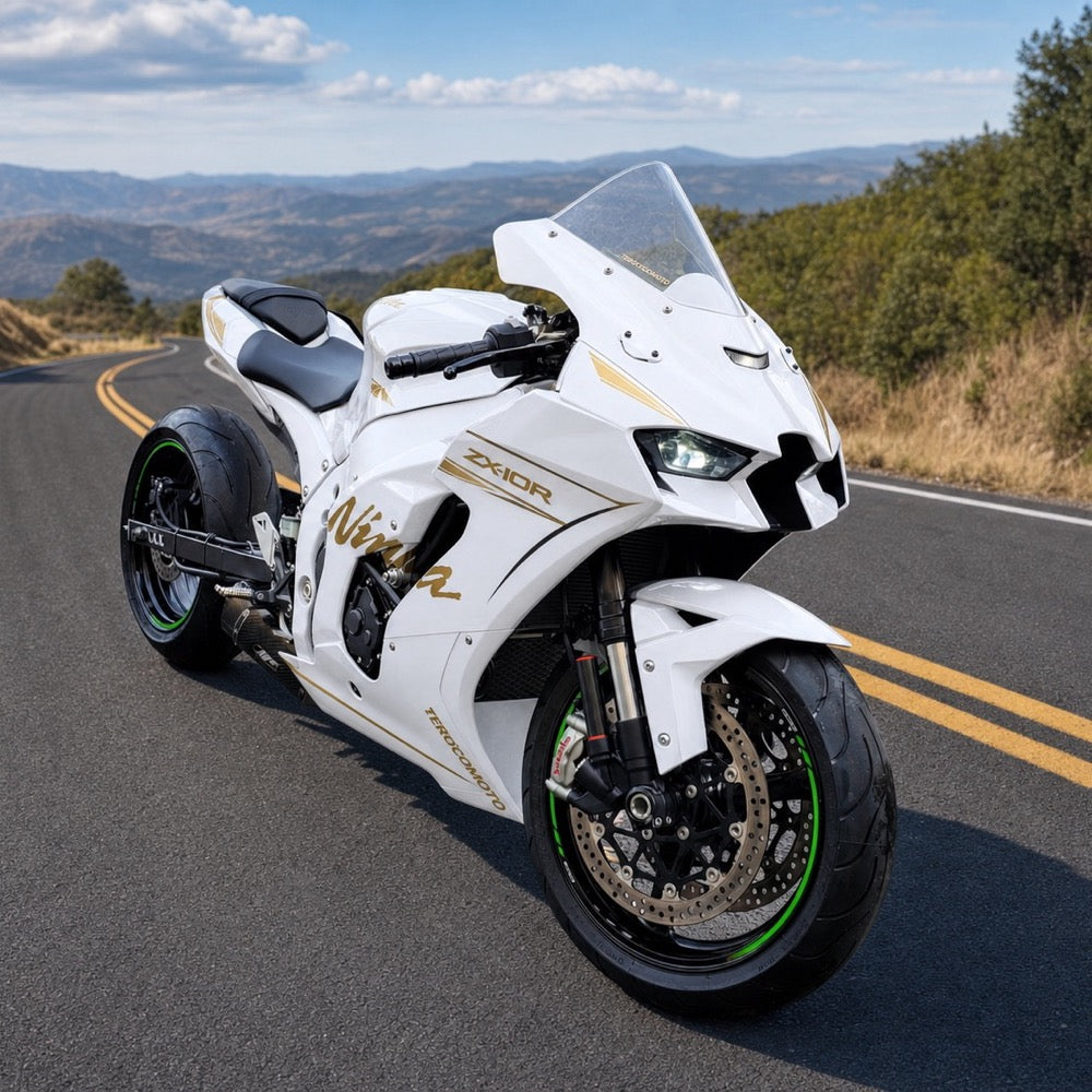 NT Fairing Fit for Kawasaki 2021-2025 ZX-10R T054- White Gold | ABS Injection