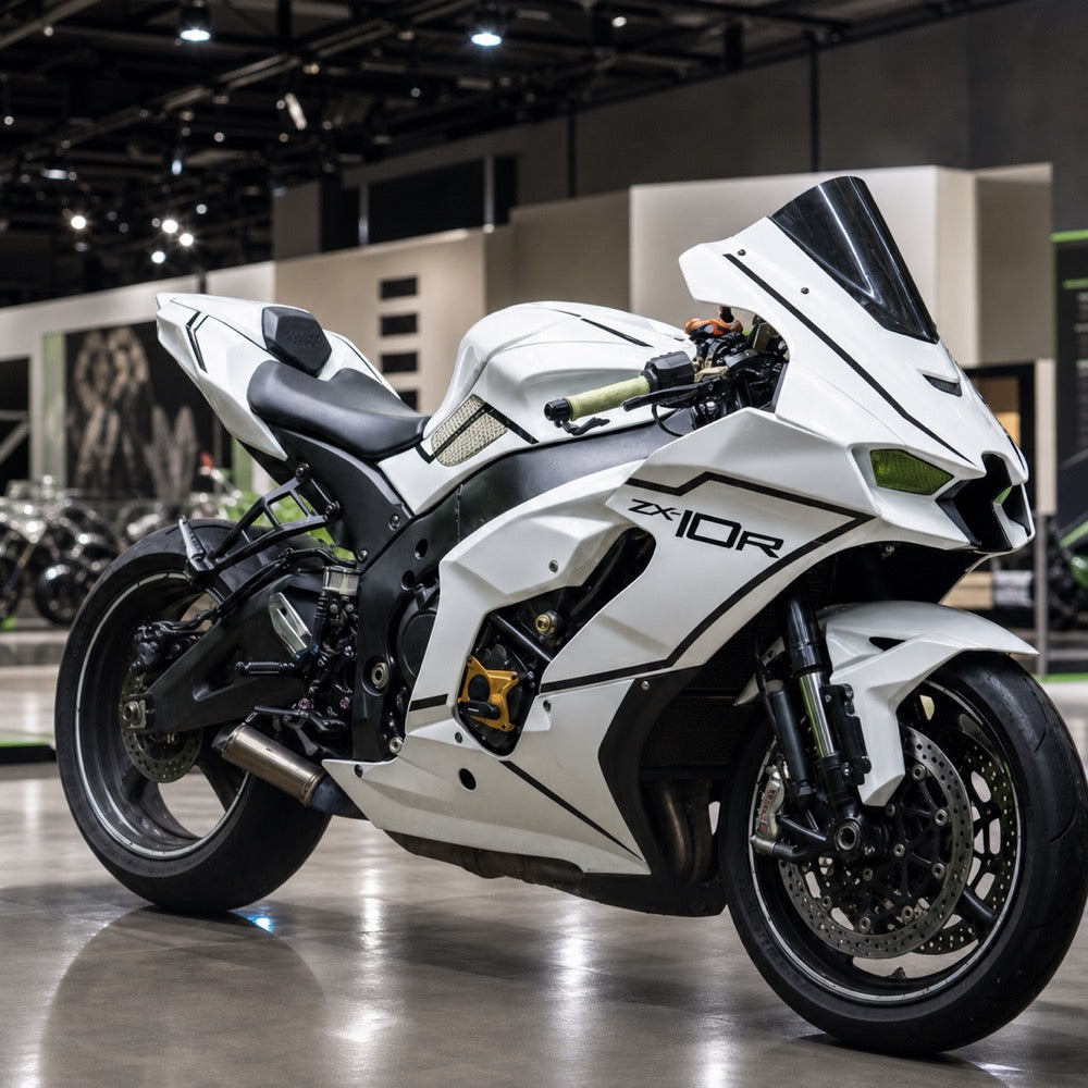 NT Fairing Fit for Kawasaki 2021-2025 ZX-10R T055- White Black | ABS Injection