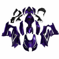 NT Aftermarket ABS Plastic Injection Fairing Kit Fit for Ninja ZX10R 2021-2025 Purple Black White T057
