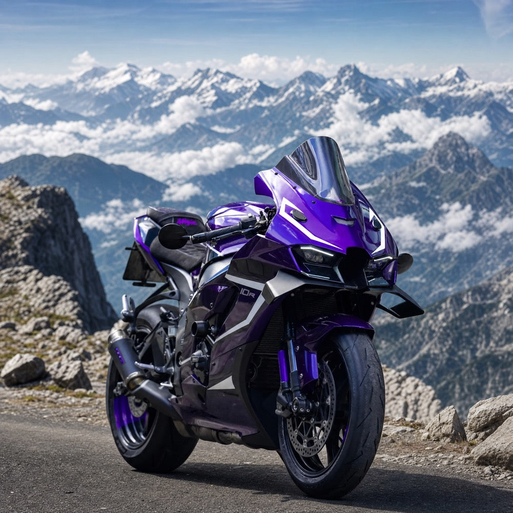 NT Fairing Fit for Kawasaki 2021-2025 ZX-10R T057- Purple Black White | ABS Injection