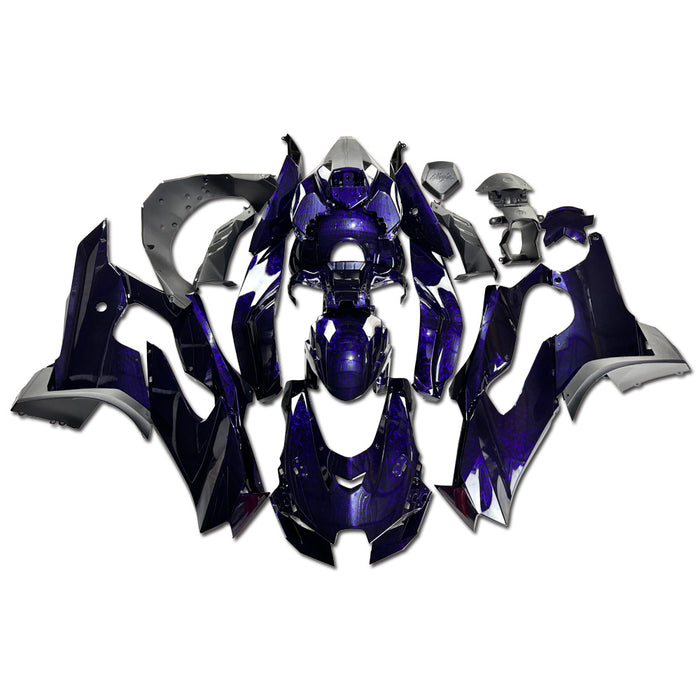 NT Aftermarket ABS Plastic Injection Fairing Kit Fit for ZX10R 2021-2025 Purple Forged Carbon Fiber Look SU04