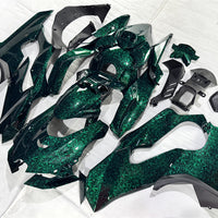 NT Aftermarket ABS Plastic Injection Fairing Kit Fit for ZX10R 2021-2025 Green Forged Carbon Fiber Look SU06