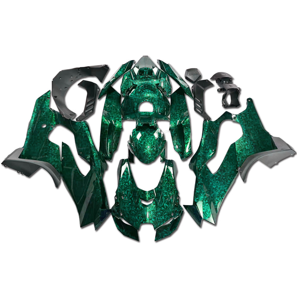 NT Fairing Fit for Kawasaki 2021-2025 ZX-10R SU06- Green Forged Carbon Fiber Look | ABS Injection