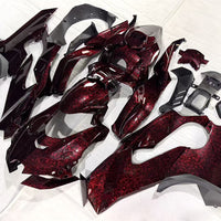 NT Aftermarket ABS Plastic Injection Fairing Kit Fit for ZX10R 2021-2025 Red Forged Carbon Fiber Look SU07