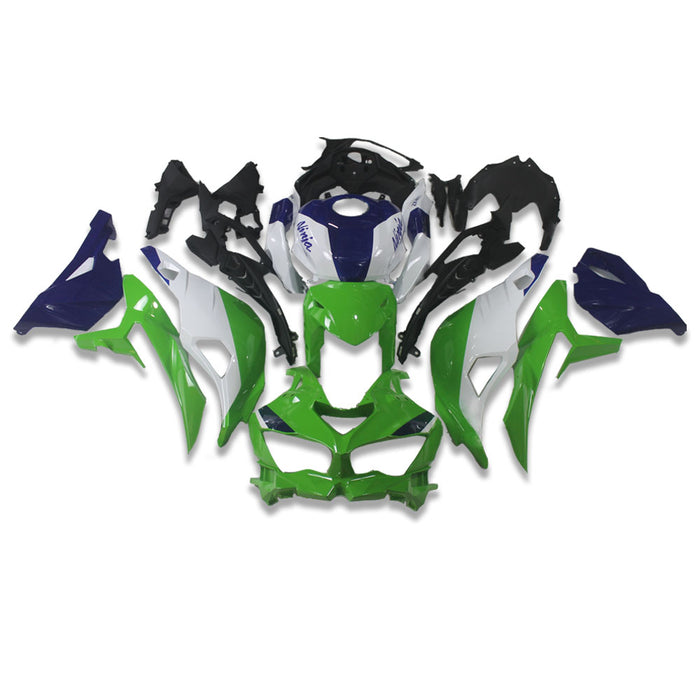 NT Aftermarket Injection ABS Plastic Fairing Fit for 2023-2025 ZX4R With Full Tank Cover Green White Blue T005