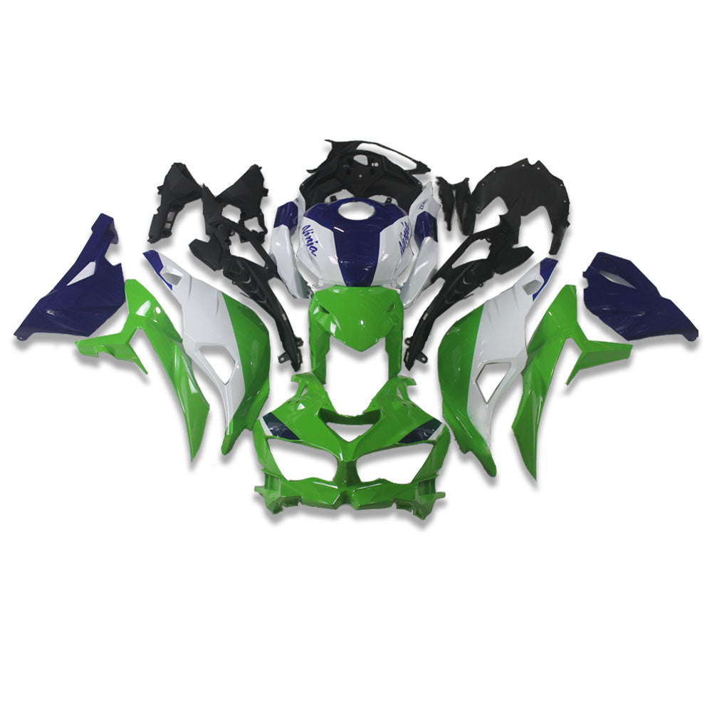 NT Aftermarket Injection ABS Plastic Fairing Fit for 2023-2025 ZX4R With Full Tank Cover Green White Blue T005
