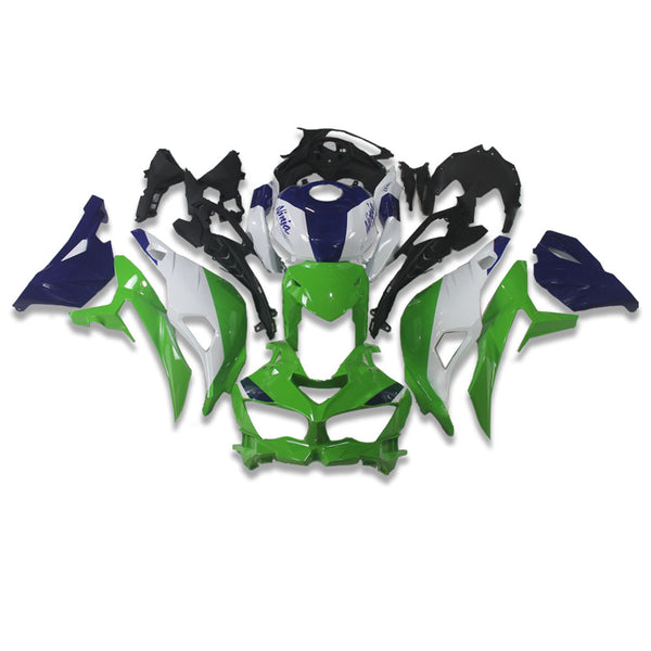 NT Aftermarket Injection ABS Plastic Fairing Fit for 2023-2025 ZX4R With Full Tank Cover Green White Blue T005