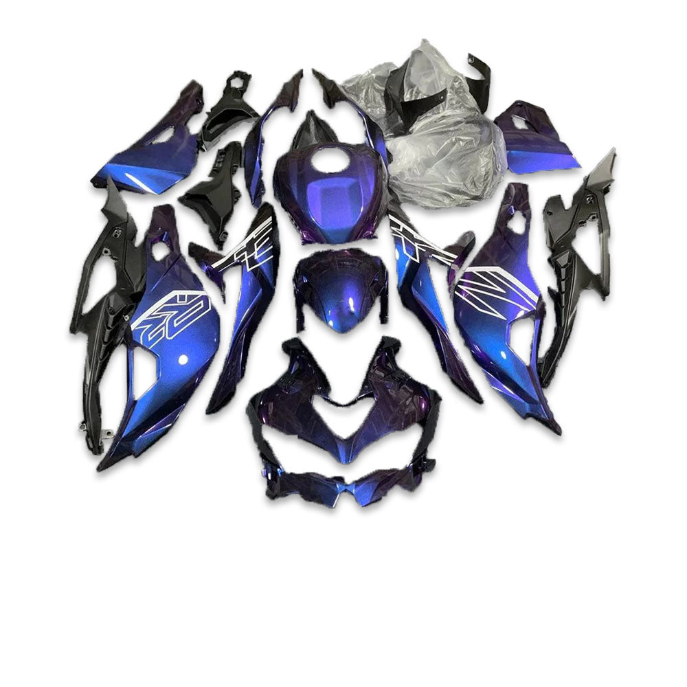 NT Aftermarket Injection ABS Plastic Fairing Fit for 2023-2025 ZX4R With Full Tank Cover Blue Black T008