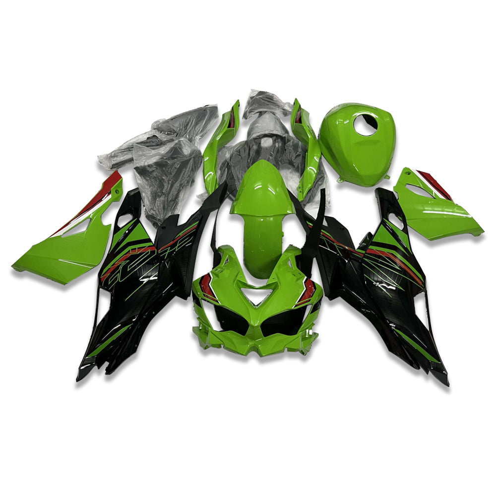 NT Aftermarket Injection ABS Plastic Fairing Fit for 2023-2025 ZX4R With Full Tank Cover Green Black T015