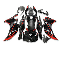 NT Aftermarket Injection ABS Plastic Fairing Fit for 2023-2025 ZX4R With Full Tank Cover Red Black Carbon Fiber Look T006