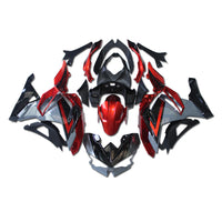 US STOCK NT Aftermarket Injection ABS Plastic Fairing Fit for Ninja EX500 2024 Red Black N003 Available in CA