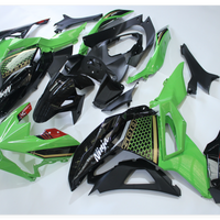 NT Aftermarket Injection ABS Plastic Fairing Fit for  Ninja EX500 2024 Green Black N008