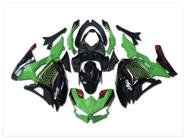 NT Aftermarket Injection ABS Plastic Fairing Fit for  Ninja EX500 2024 Green Black N008