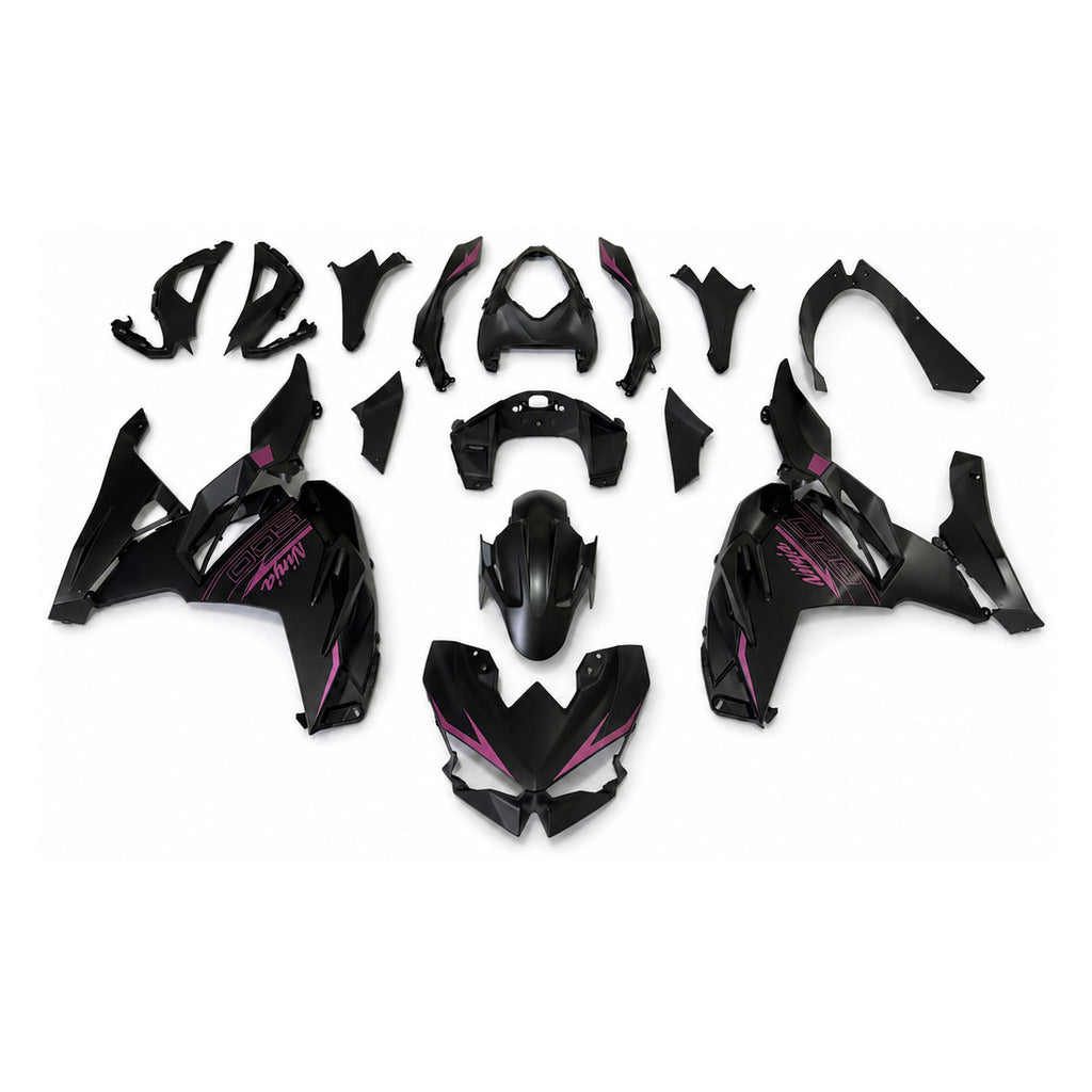 NT Fairing Fit for Kawasaki 2024-2026 EX500 N100- Burgundy Black | ABS Injection - 1